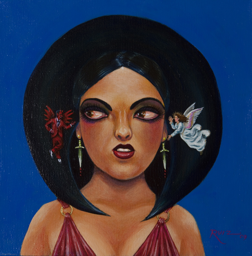Ricardo Ruiz, La Envidiosa, 2009, acrylic on canvas