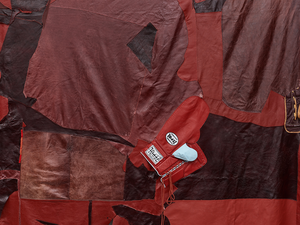 DNA (Bad Blood) (detail), 2019, 12 x 12 x 1 feet; from Collection Pérez Art Museum Miami, museum purchase with funds provided by PAMM's Collectors Council