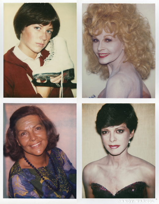 Dorothy Hamill, 1977, Unidentified Woman (Abundant Blonde Hair), 1985, Aenne Burda, 1973, Nancy Magoon, 1980, Polacolor ER or Polacolor Type 108 photographs, each 4.25 x 3.375 in.