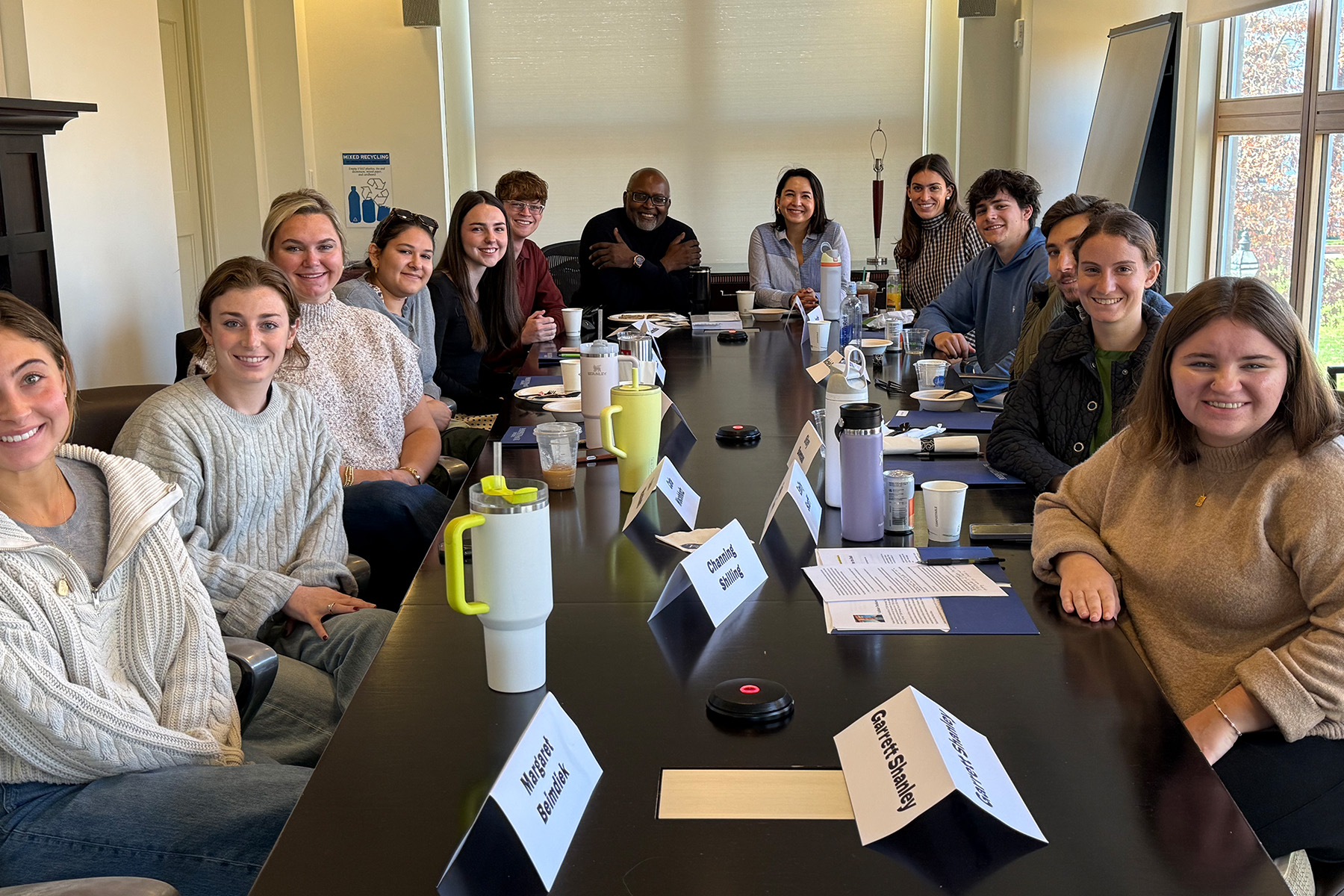 Journalism Ethics class with Knight Professor of Journalism and Ethics Eric Deggans and former ESPN correspondent Michele Steele