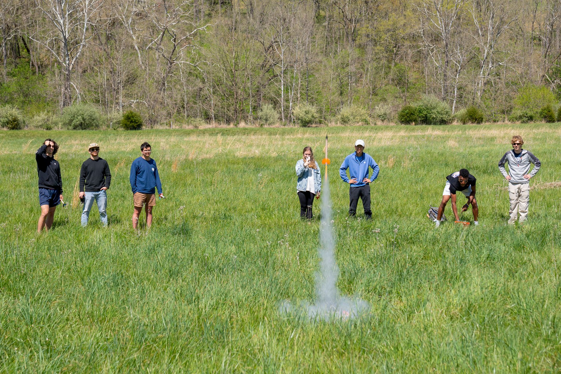 Rocketry Club members