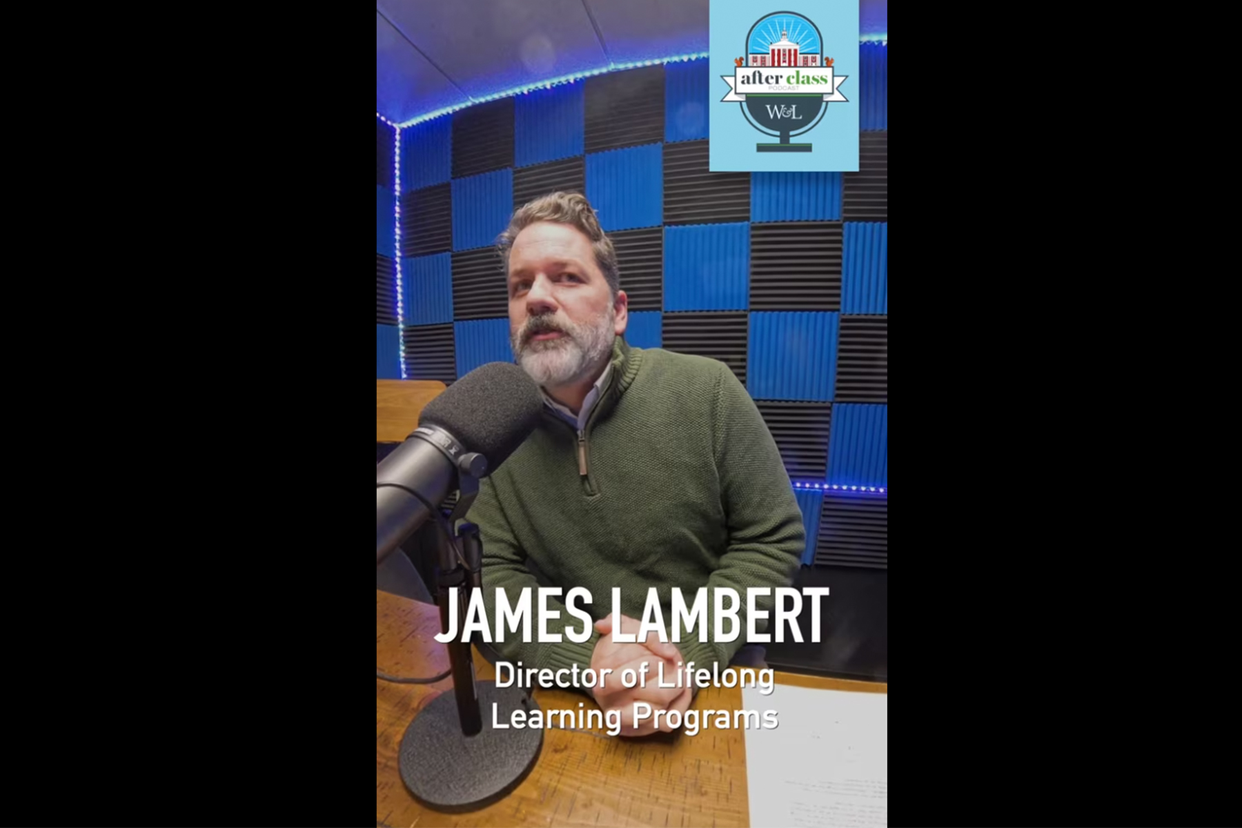 Screenshot of James Lambert, Director of Lifelong Learning Programs