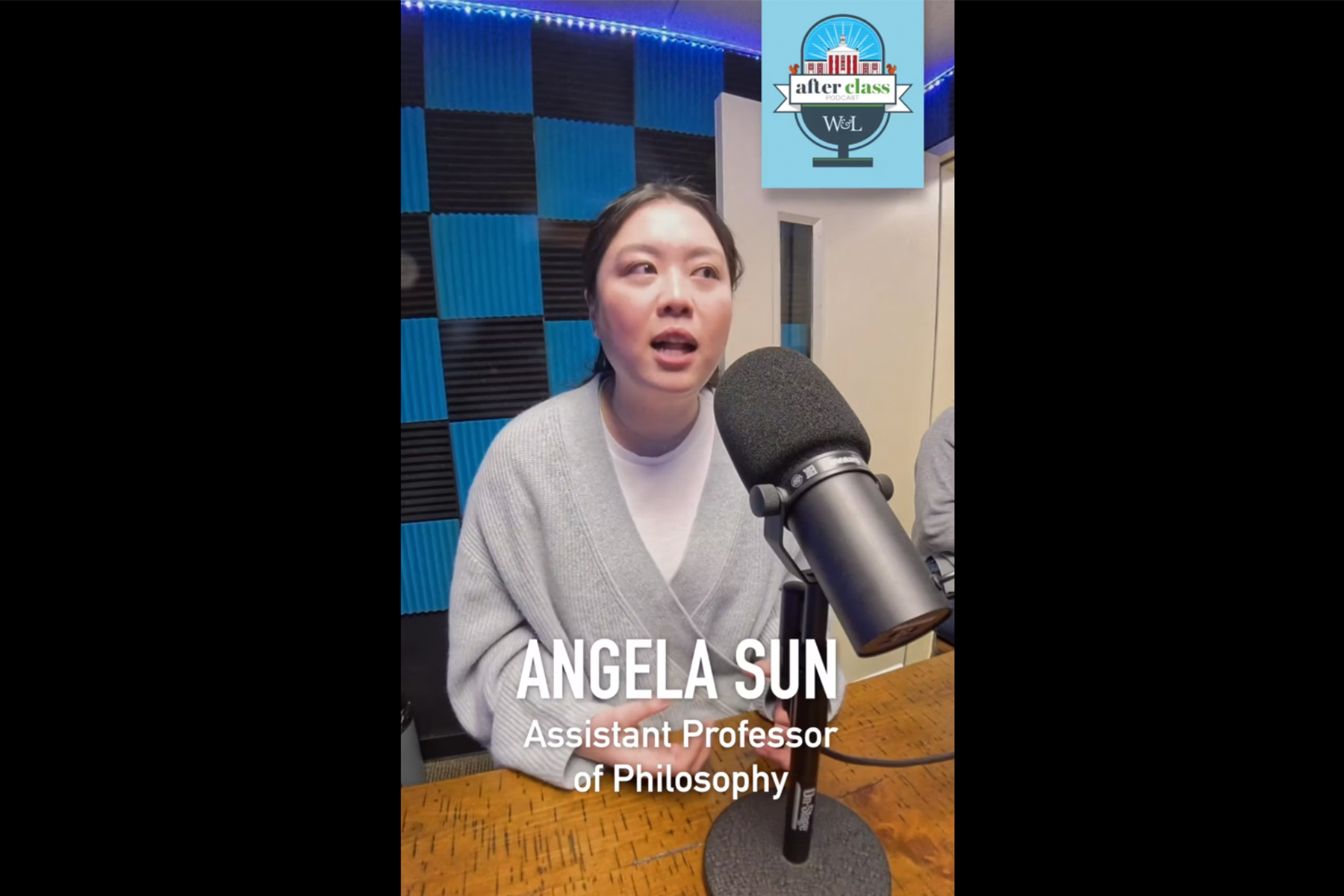 Screenshot of Angela Sun, assistant professor of philosophy