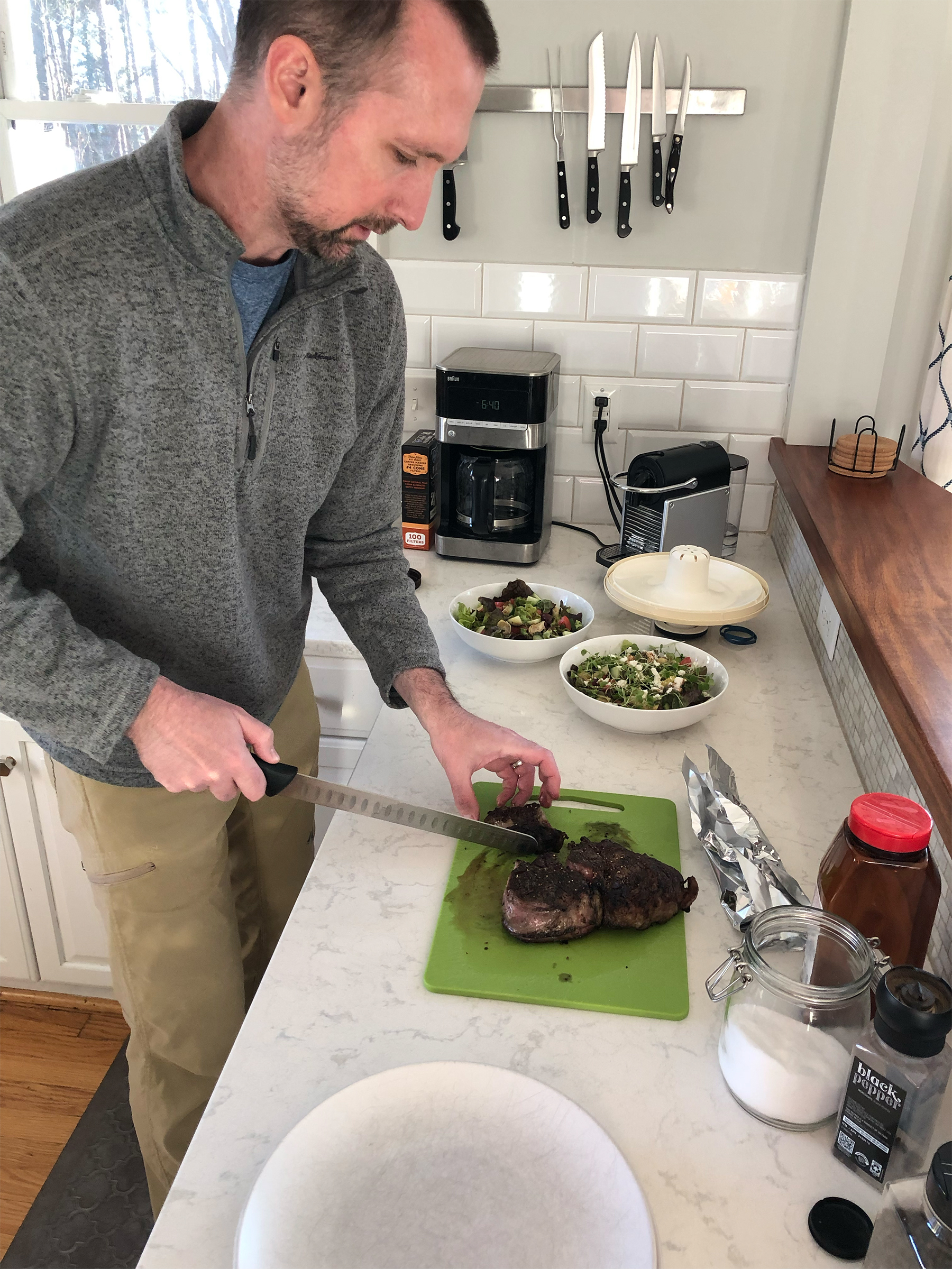 Stu Gray cooking