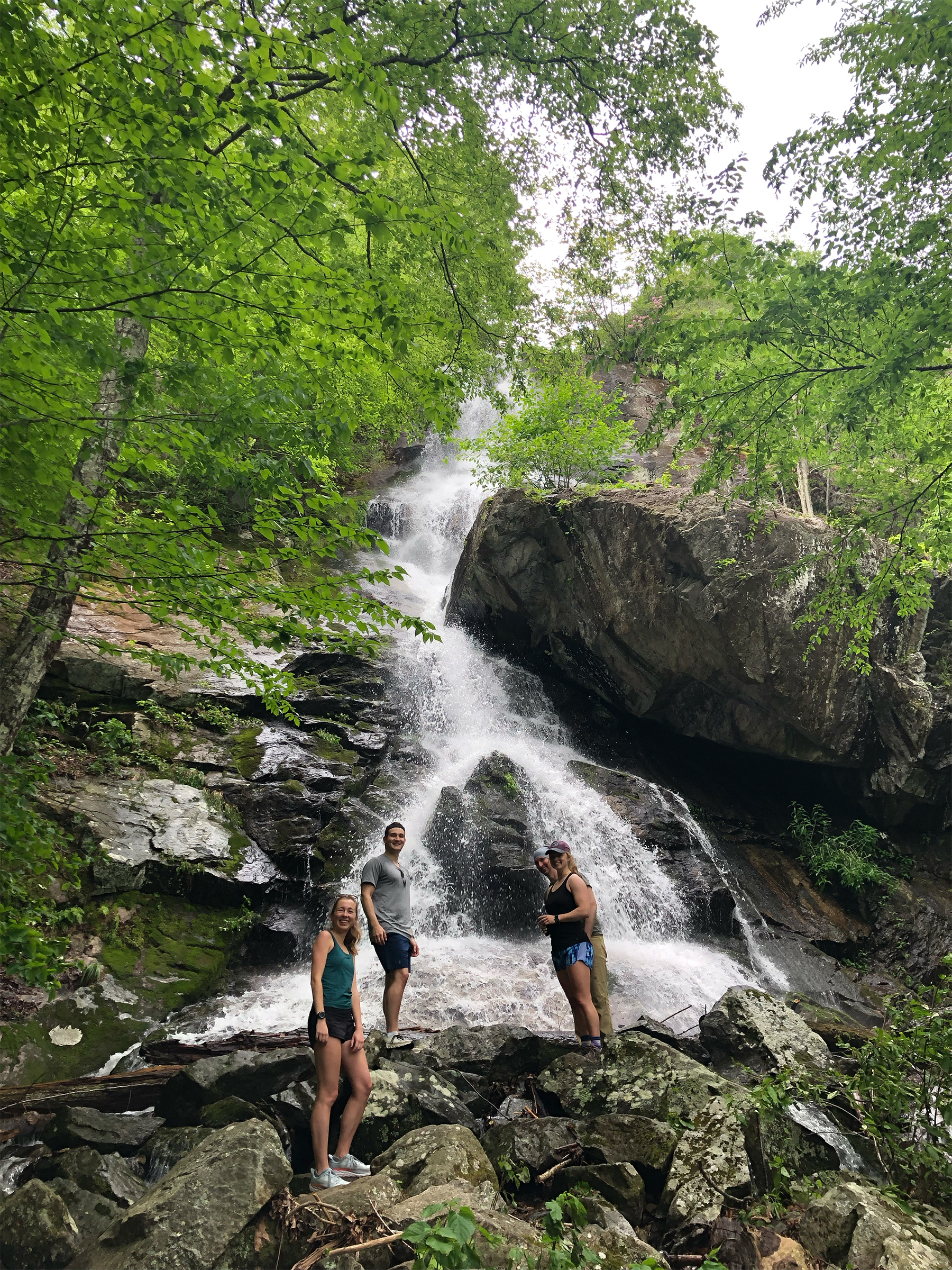 Stu Gray hikes with seniors at Apple Orchard Falls