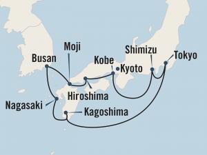 Image of map for Japanese Immersion travel program