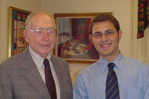 John M. Gunn with a student