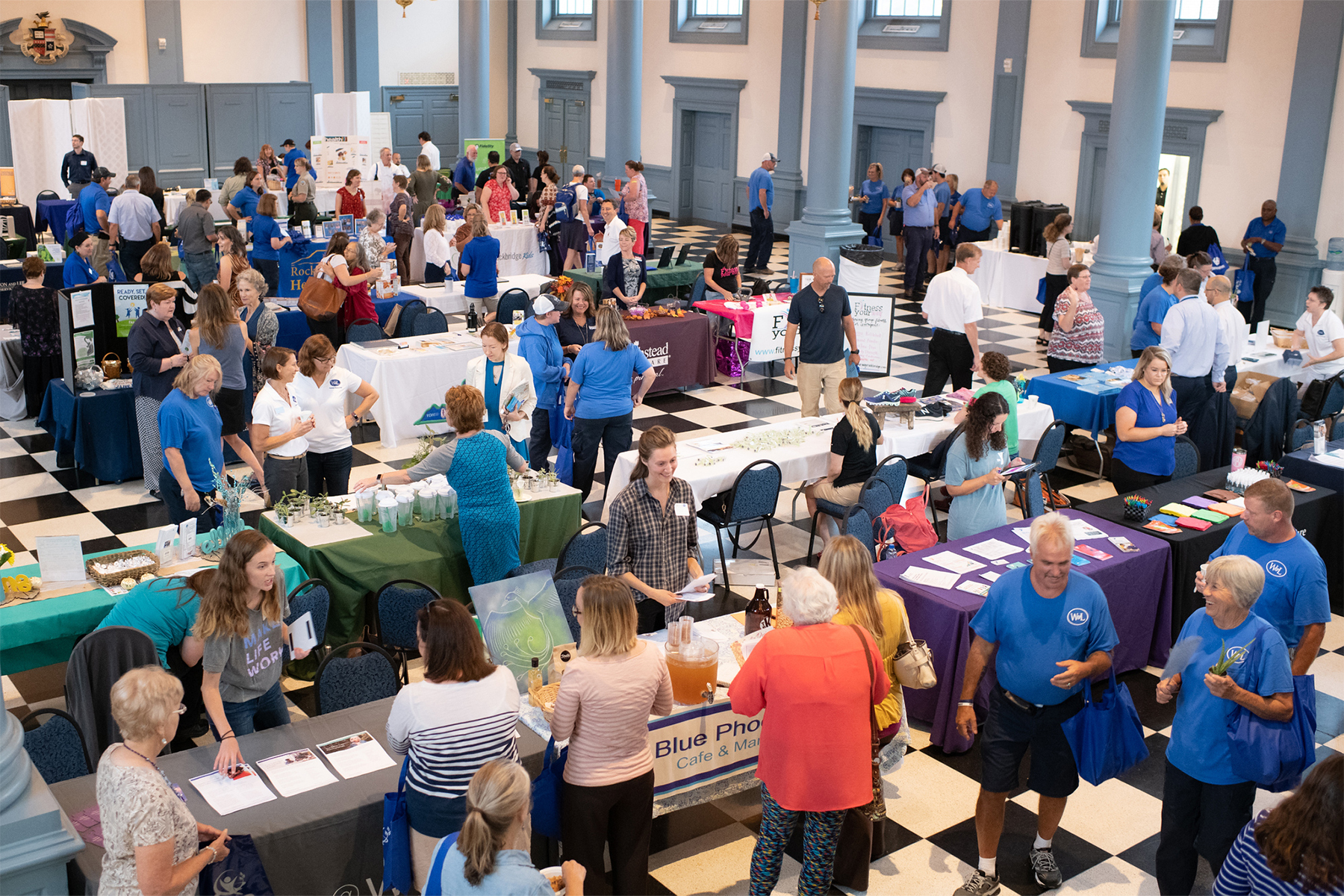 Faculty and staff attend the Employee Wellness Fair.