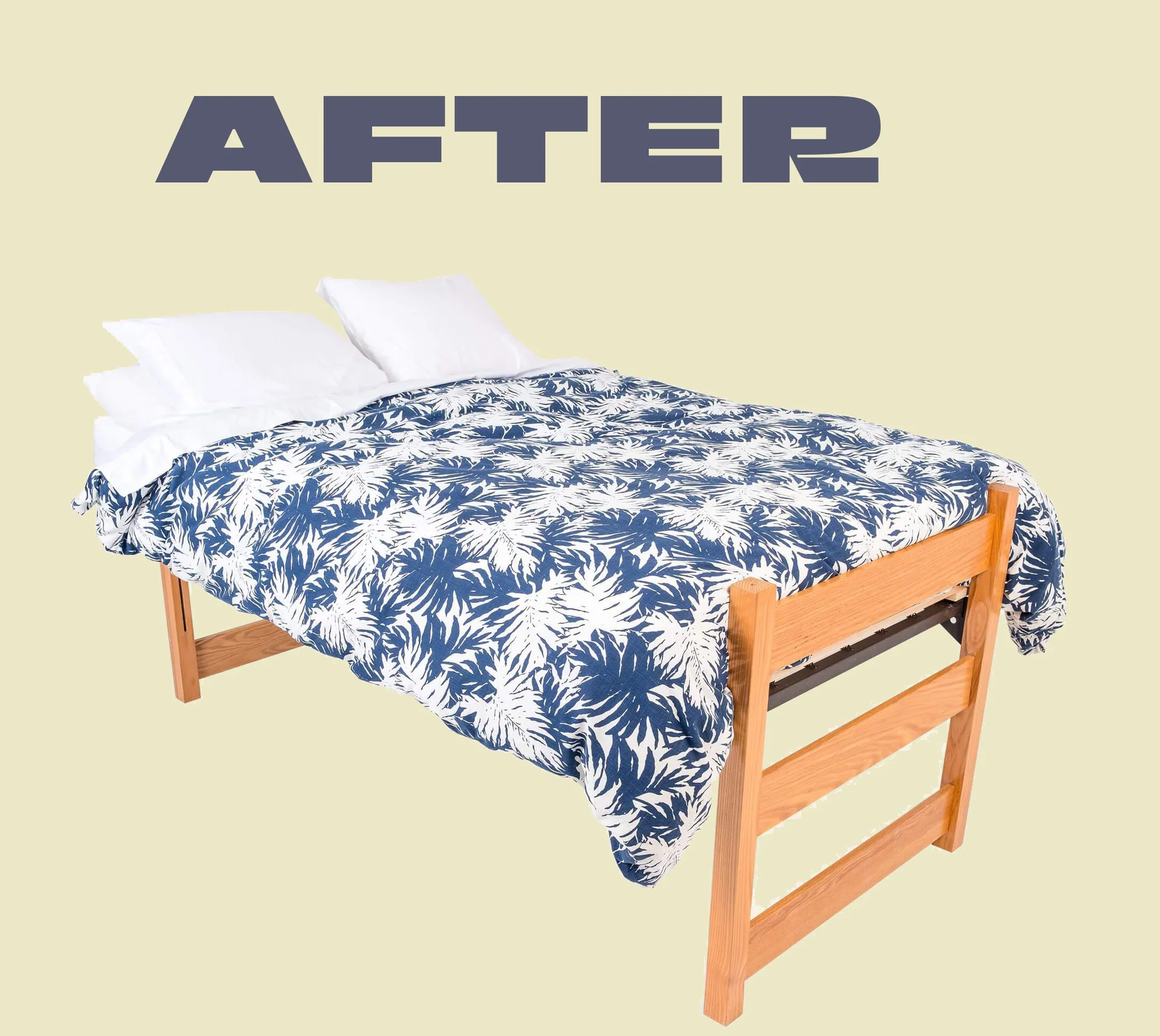 Dorm bed after Bigger Bed Mattress