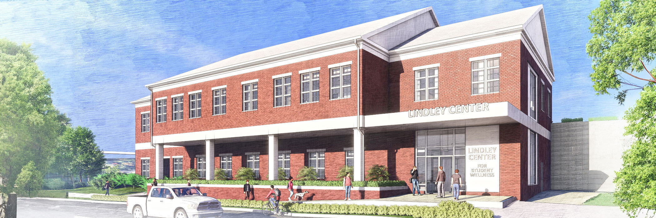 Lindley Center for Student Wellness rendering image