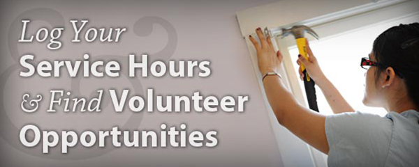 Log your service hours & find volunteer opportunities