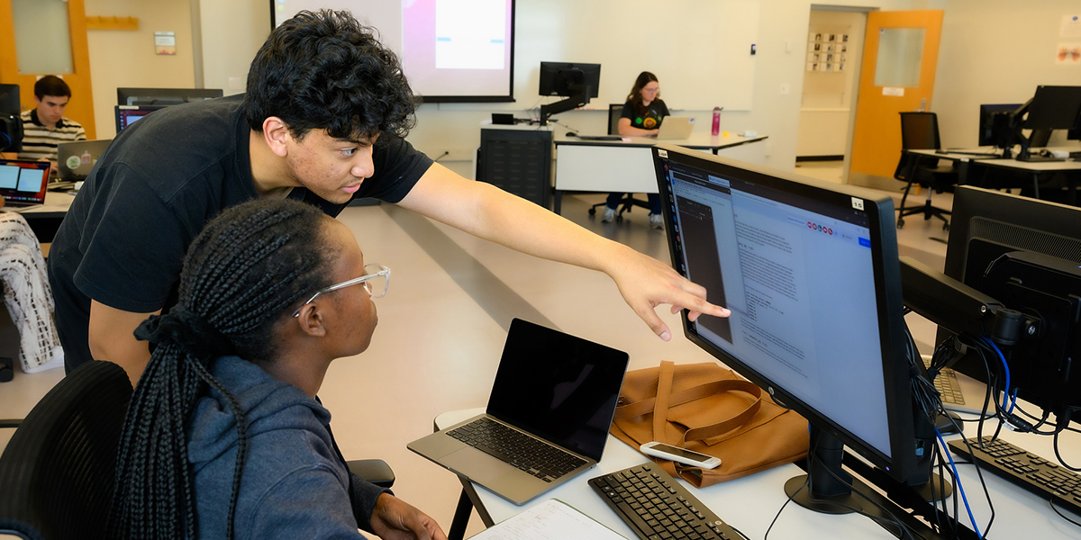 Students in a computer lab