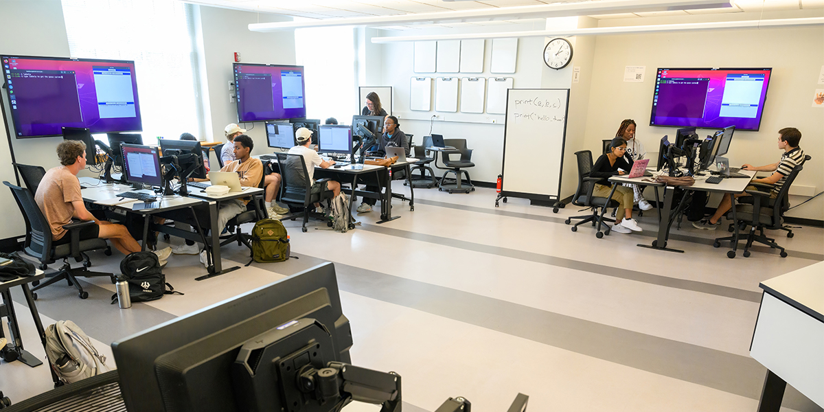 Students in a computer lab