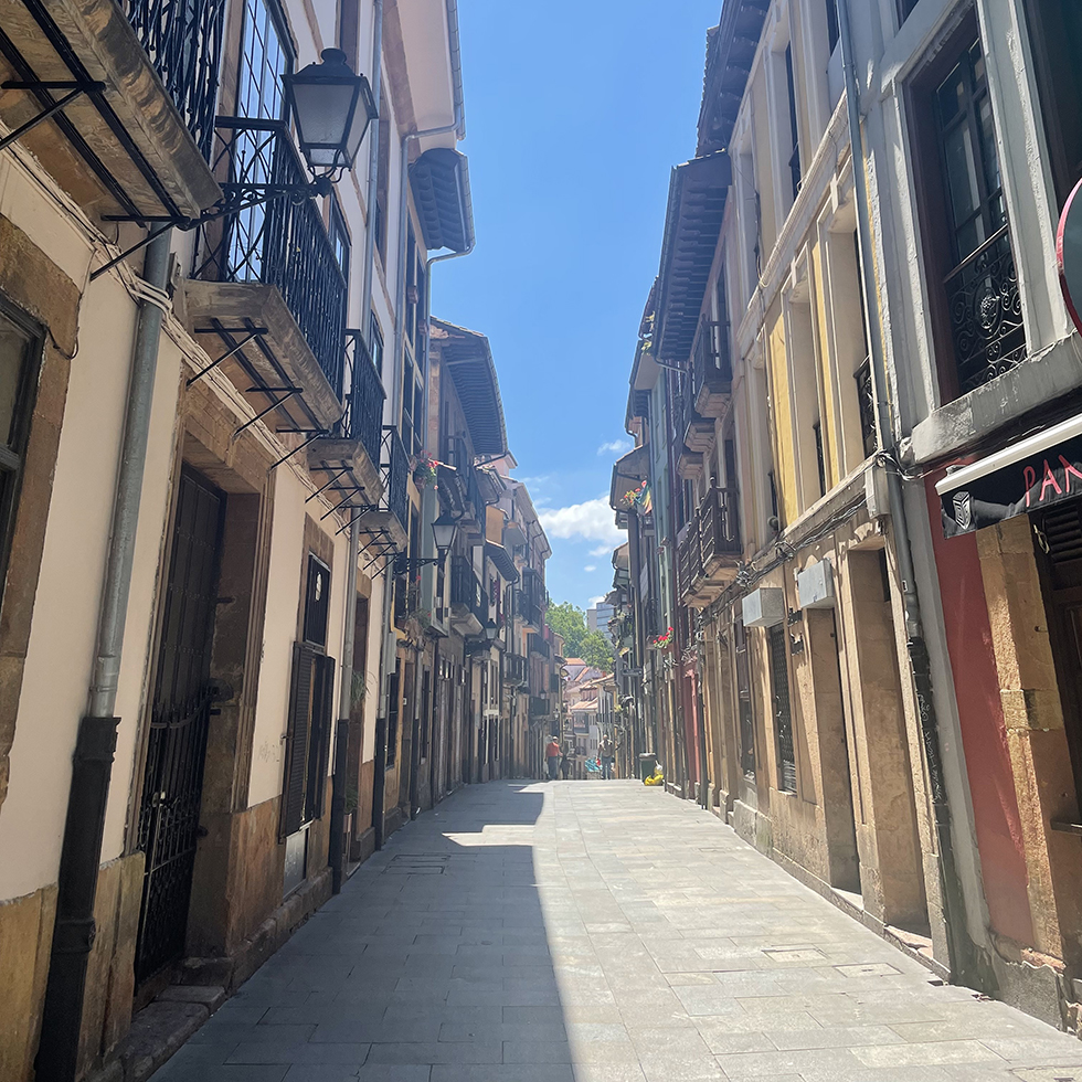 A narrow stone street in Spain