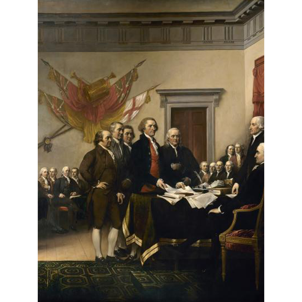 The signing of the Declaration of Independence