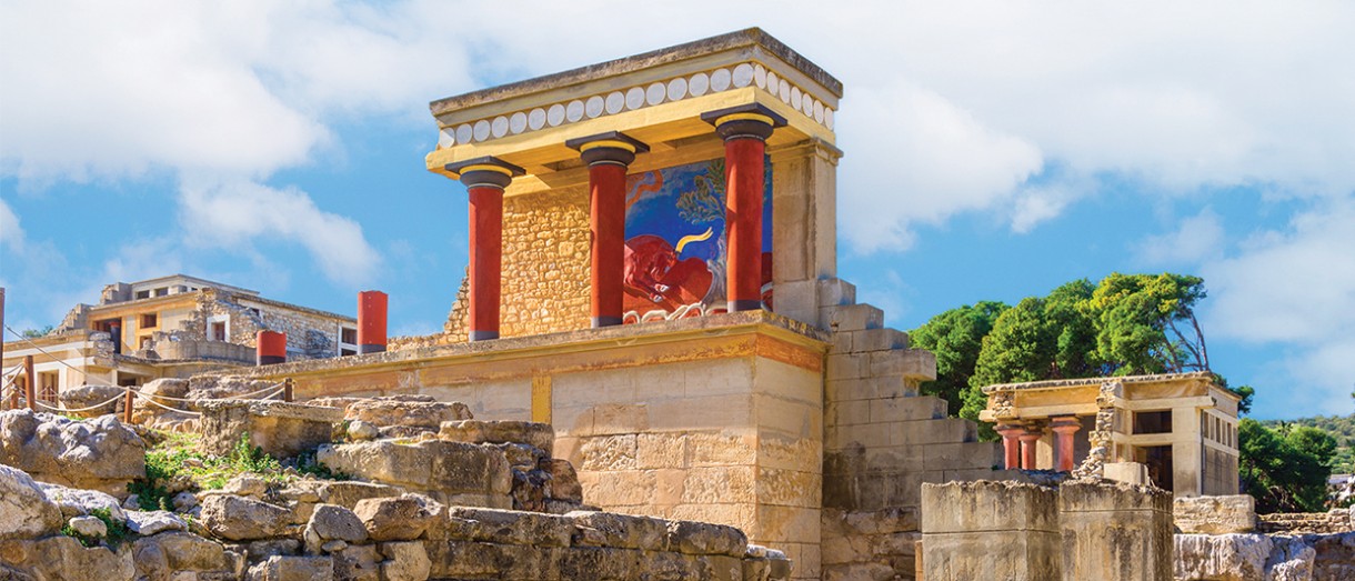Banner image promoting Treasures of Greece travel program
