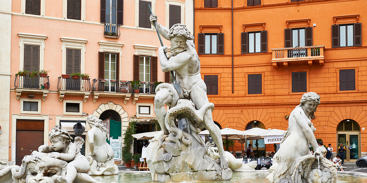 Piazza Navona – Neptune Fountain / Photo credit: MEOWZILLA-stock.adobe.com 