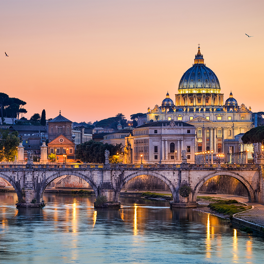 Photo credit: Mapics-stock.adobe.com / Night view of St. Peter’s Basilica