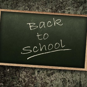A chalkboard with Back to School written on it