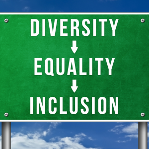 An image of a sign with the word diversity, equality, and inclusion on it