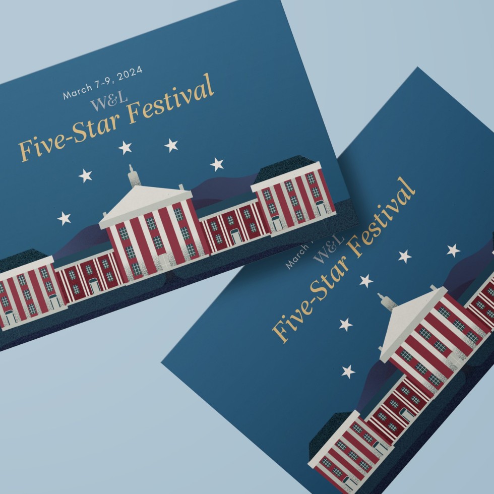 Photo of postcards promoting Five-Star Festival on March 7-9, 2024