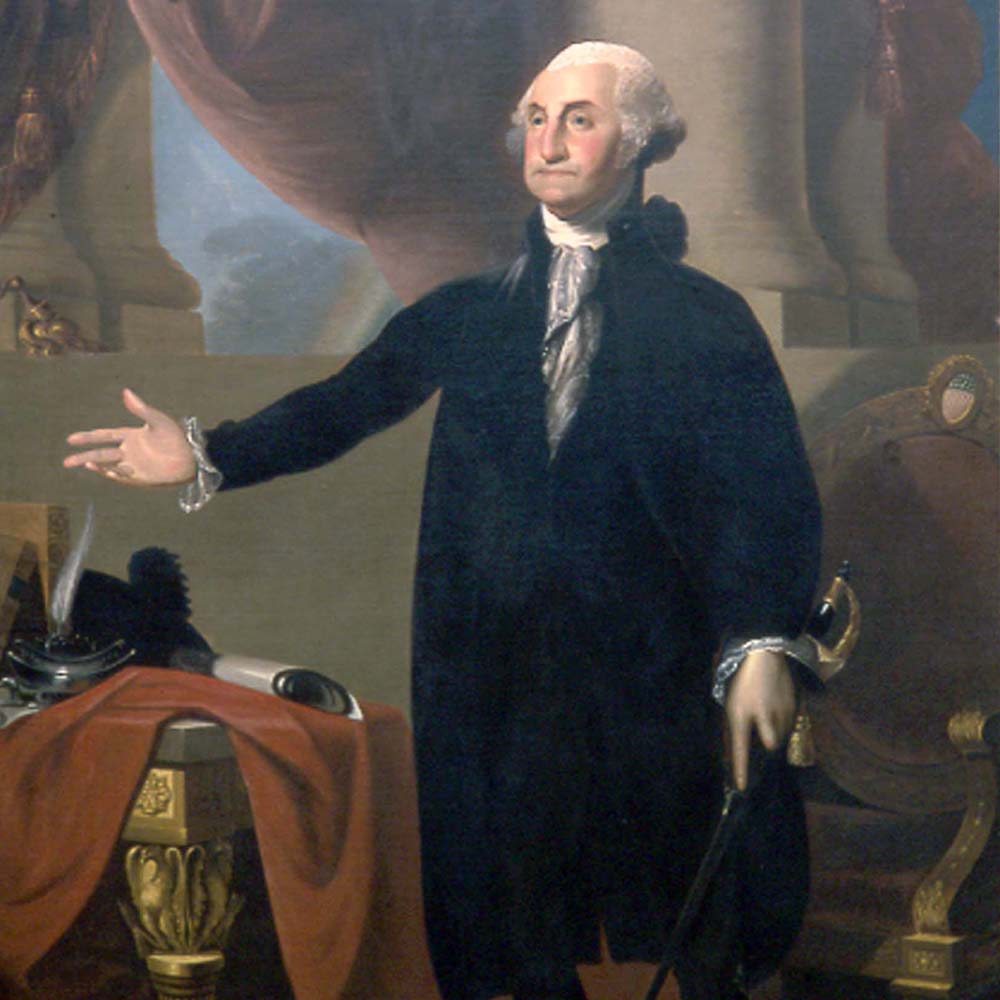 George Washington (Lansdowne Portrait), ca.1799-1800. William Winstanley (1775–1806), after Gilbert Stuart. Oil on canvas. Gift of The Warner Foundation. Art Museum at Washington and Lee, U1980.1.1