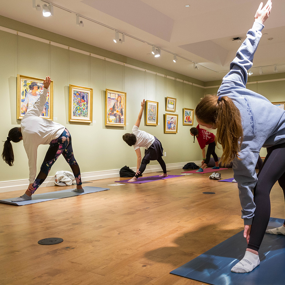 People doing yoga