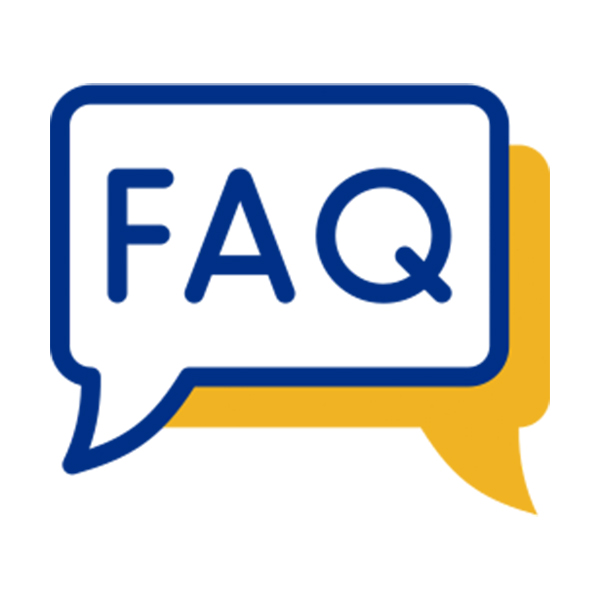 Icon with FAQ chat bubble