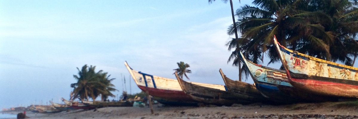 Image of boats in Ghana. 