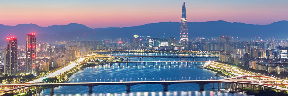 Image of a city in South Korea. 