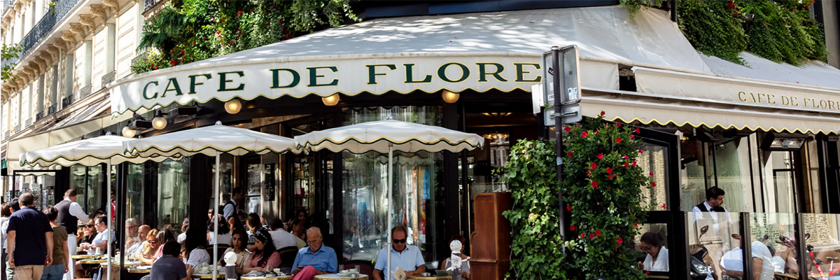 Image of Cafe De Flore in Paris, France. 