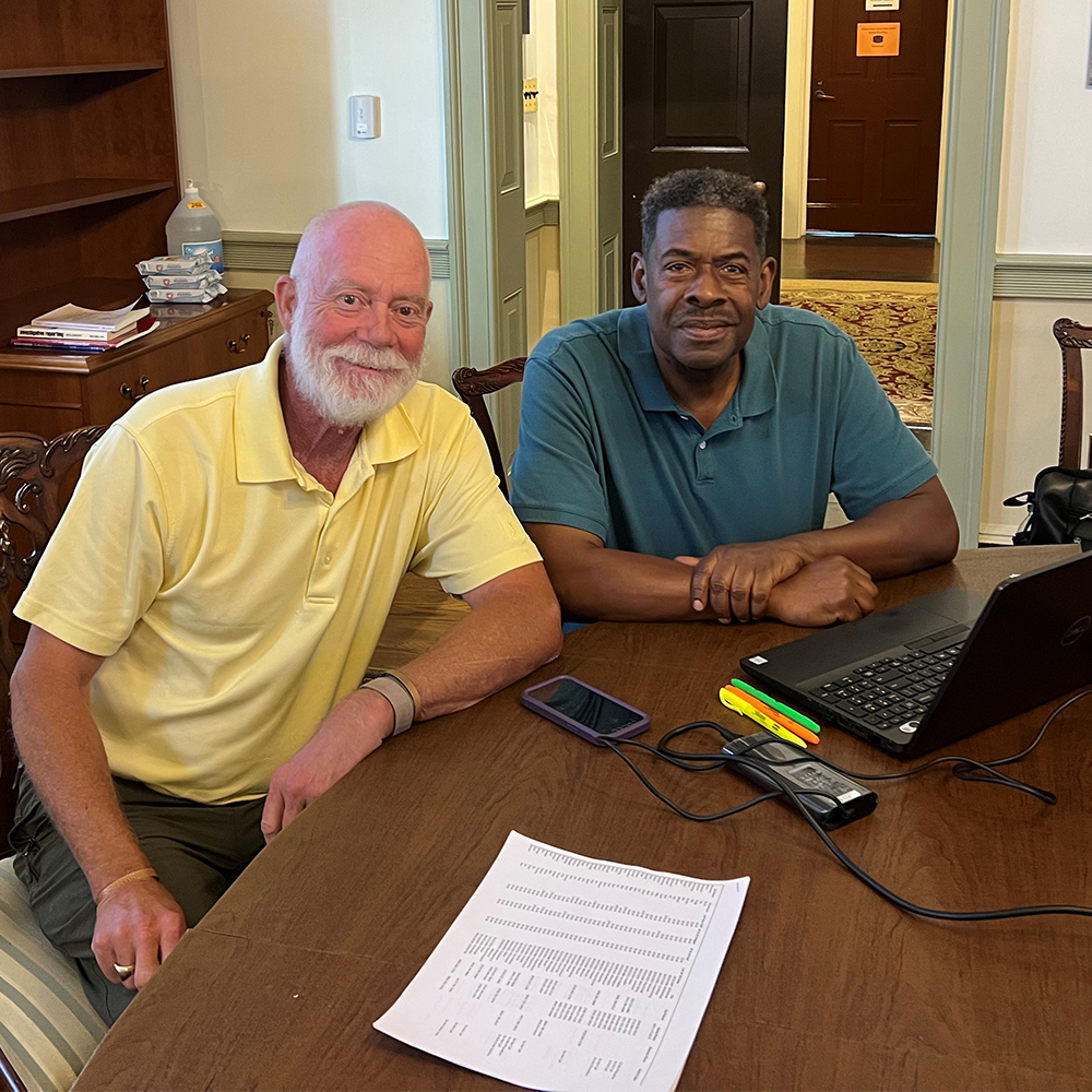 Class Agents Burr Datz ’75 and Gene Perry ’75, ’78L