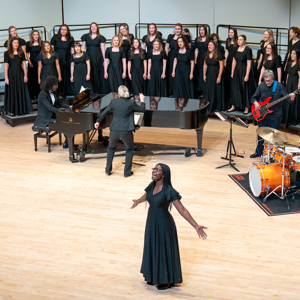Cantatrici performs during the Martin Luther King Jr. Remembrance Concert in Wilson Hall