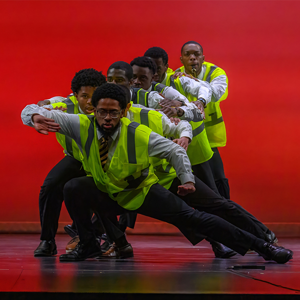 Fraternity performing at the NPHC Step Show
