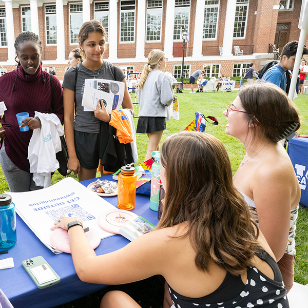 A booth at the Students Activities Fair