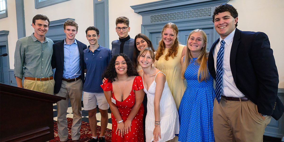 W&L Hillel Student Board at a Rosh Hashanah dinner