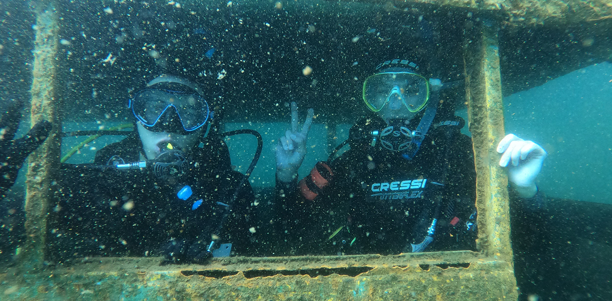Students on an Outing Club trip in Lake Phoenix