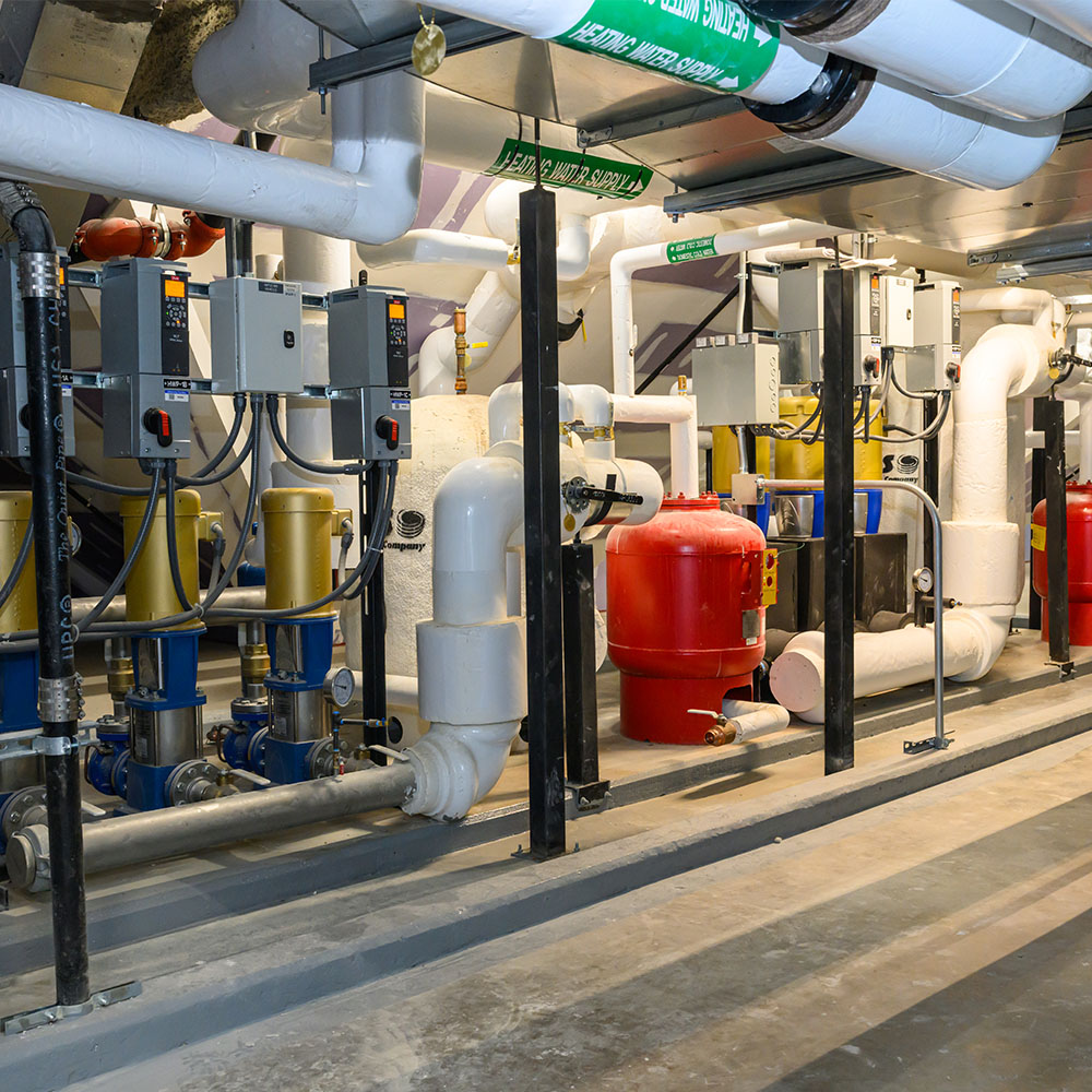 Heat recovery chiller in the Williams School